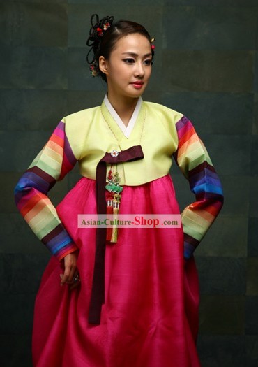 한국의 전통 한복 드레스