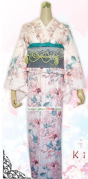 女性のための日本の着物ドレスコンプリートセット