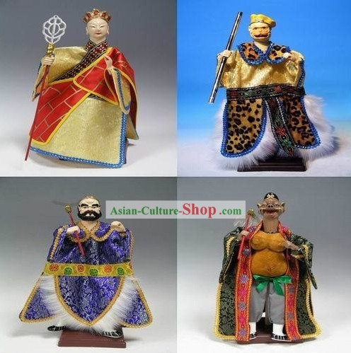 Chinese Handmade Viaggio a Ovest Quattro Puppets Set