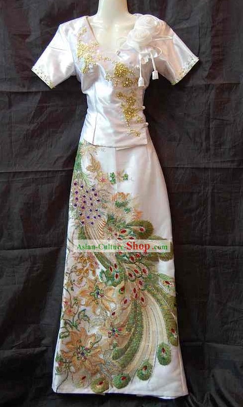 Traditionnelle Robe de mariée pour la mariée Thail