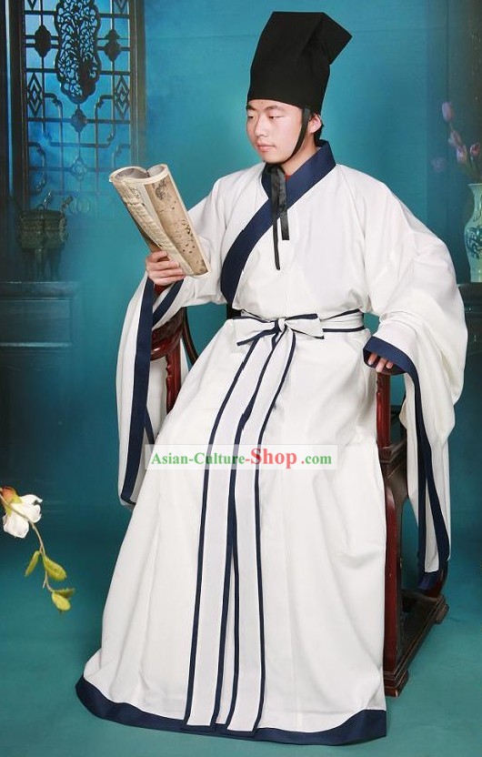 Chinese Wise Men Confucius Kong Zi Costumes Complete Set