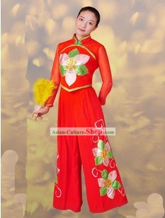 Chinese Yangge Dance Costume Complete Set