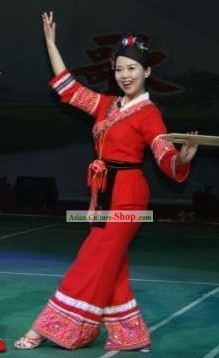 Chinese Fan Dance Costume