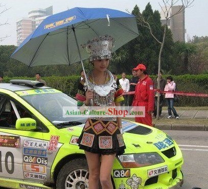 China Miao Minority Dress Skirt and Hat Set