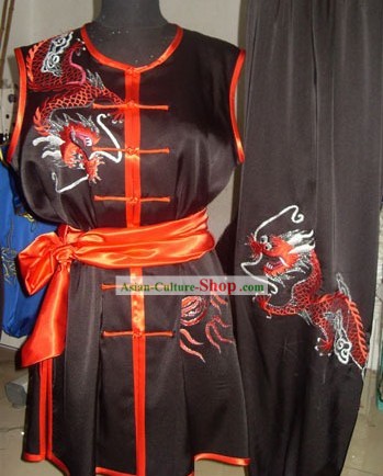 Chinese Dragon Kung Fu Martial Arts Uniform Set for Men
