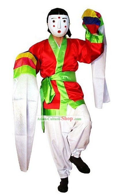 Maschera tradizionale coreano costume di danza set completo