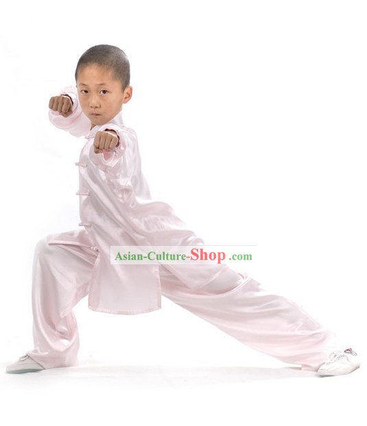 Chinese Classical White Tai Chi Uniform for Children