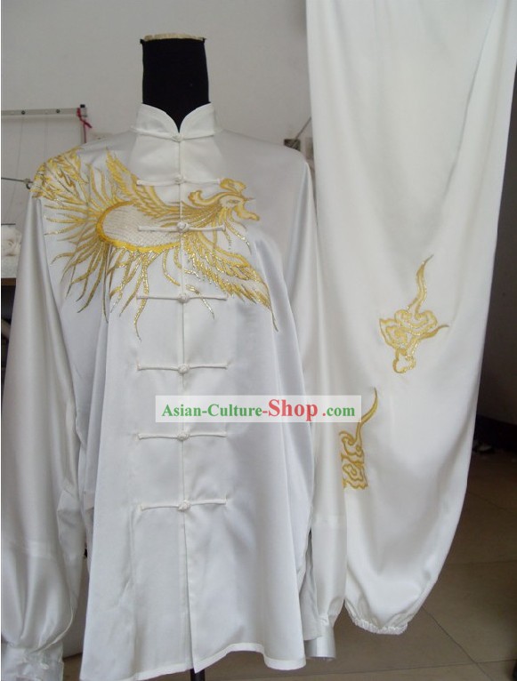 Chinese Embroidery Phoenix Tai Chi Uniform Complete Set