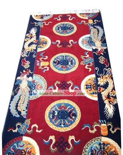 Chinese Palace Dragon Phoenix Wool Carpet