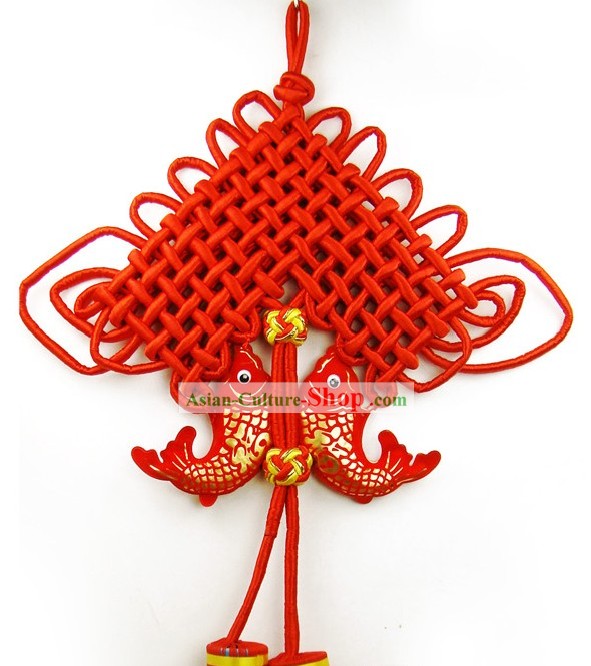 Large Traditional Red Chinese Knot