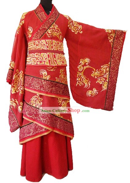 Traditional Chinese Wedding Dress for Brides or Bridegrooms