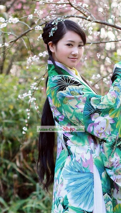 Ancient Chinese Princess Lotus Suit Complete Set for Women