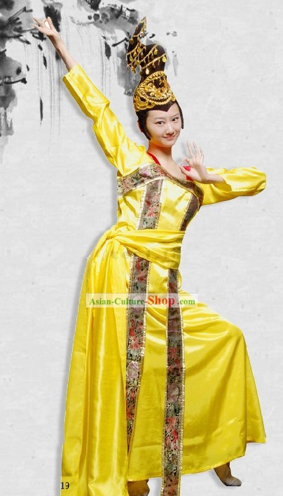 Tang Dynasty Palace Dance Costume and Headpiece