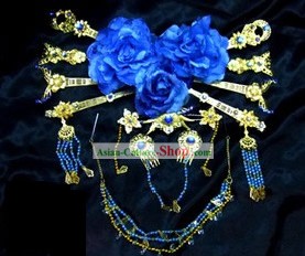 Blue Peace Princess Hair Accessories Set