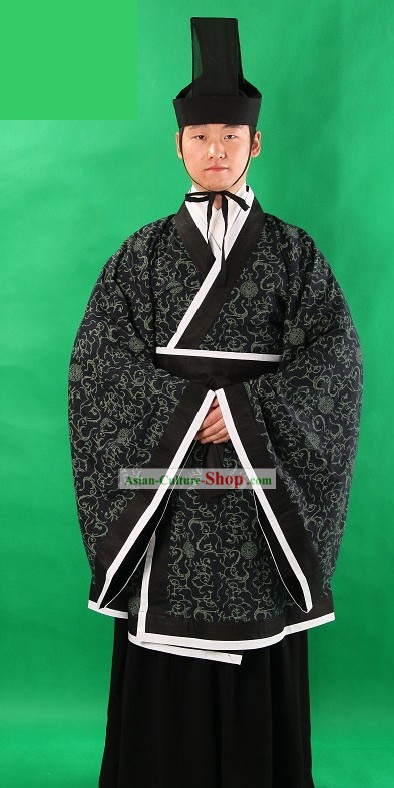 Ancient Chinese General Clothing and Hat for Men