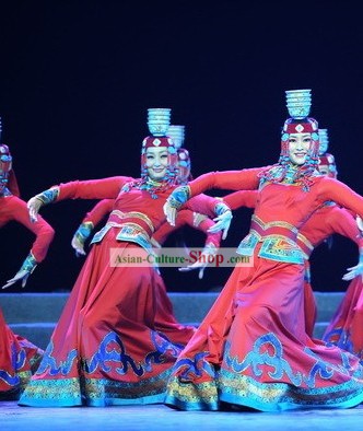 Traditional Mongolian Dance Costume for Women