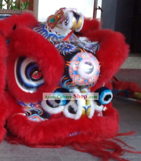 Traditoinal Lucky Red Opening and Performance Lion Dance Equipment Complete Set