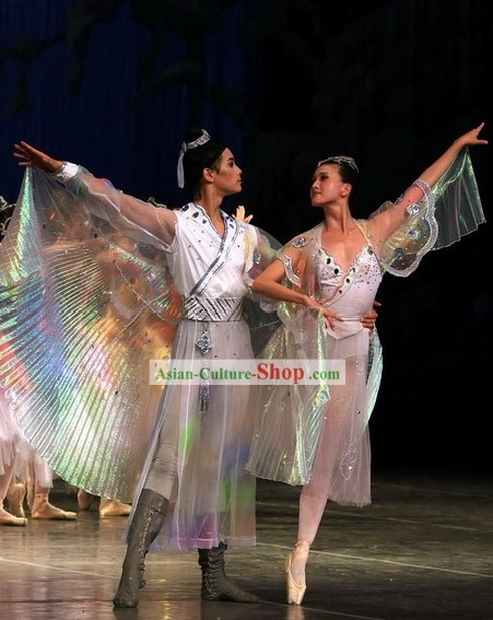 Chinese Butterfly Lovers Dance Costume Sets for Men and Women