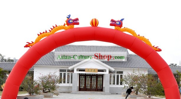 Double Dragons Playing Ball Chinese Wedding Inflatable Arches