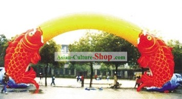 Chinese New Year Celebration Inflatable Fishes Arch