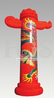 Traditional Large Chinese Inflatable Dragon Ornamental Column
