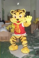 Chinese Fu Tiger Mascot Costumes Complete Set