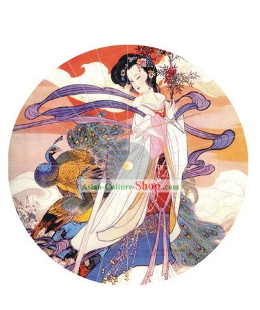 Hand Painted Chinese Ancient Beauty Umbrella