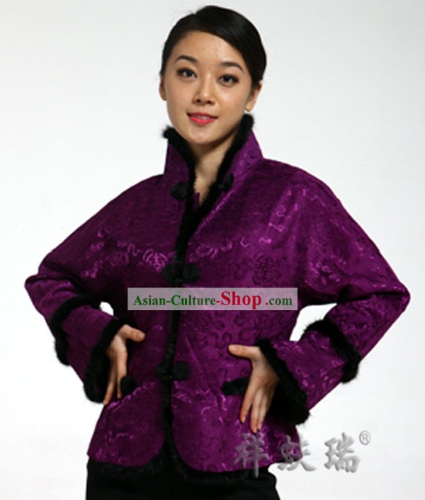 Rui Fu Xiang Purple Tang Suit for Women