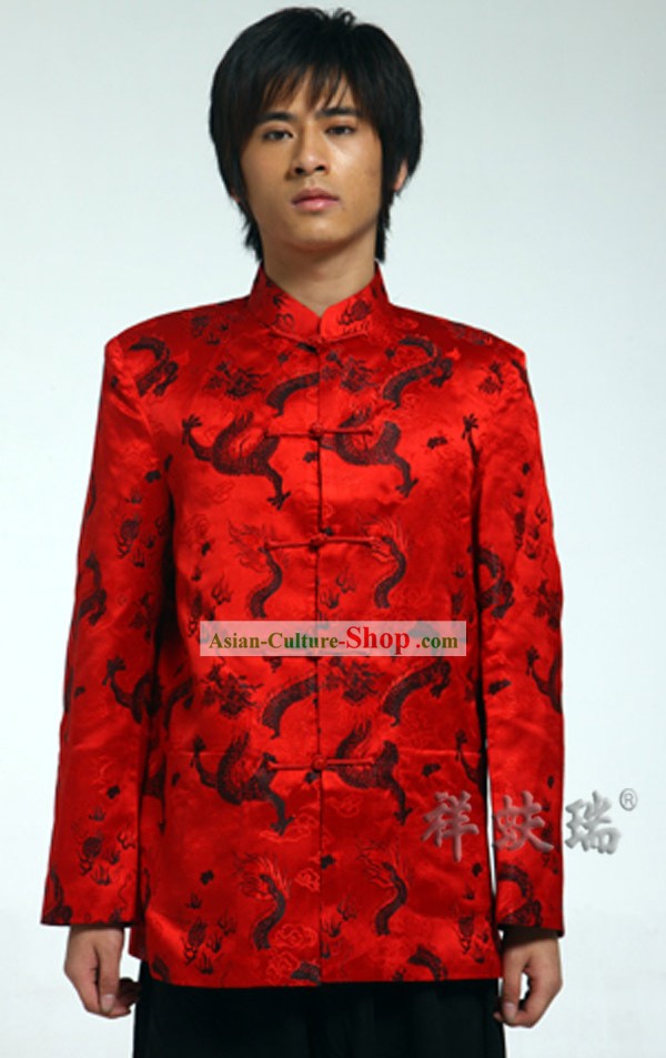 Traditional Chinese Rui Fu Xiang Dragon Wedding Dress for Men