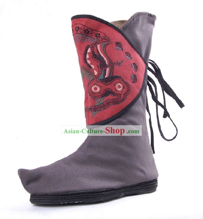Traditional Chinese Embroidered Boots