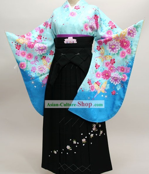 Japanische Formal Kimono Kleid und Geta Sandal Komplett-Set für Damen