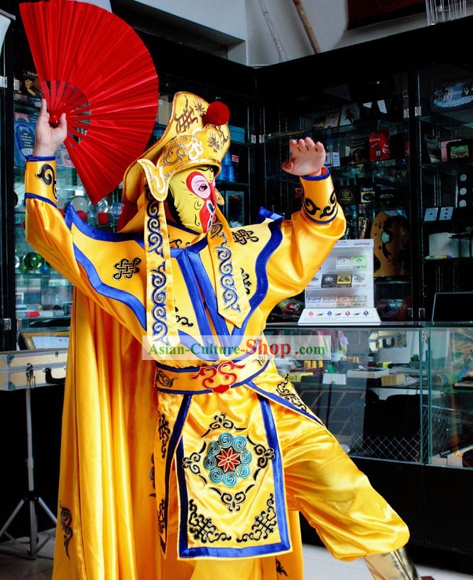 Monkey King Bian Lian Face Changing Costumes Hat Eight Masks Music CD and Teaching DVD Ccomplete Set