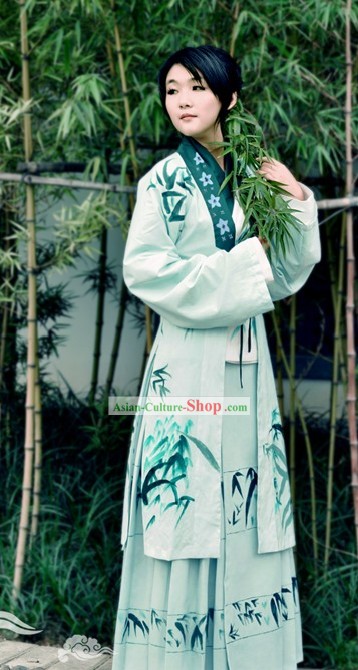 Hand Painted Ming Dynasty Hanfu Clothing for Women