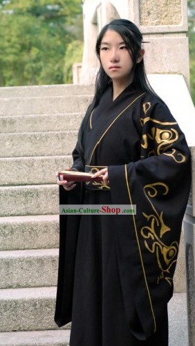 Traditional Chinese Zhiju Hanfu Clothing Full Set for Men