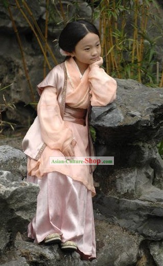 Ancient Chinese Hanfu Clothing Complete Set for Children