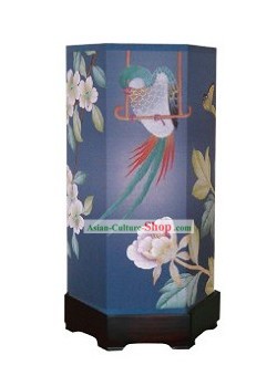 Chinese Classical Hand Painted Silk Floor Lantern