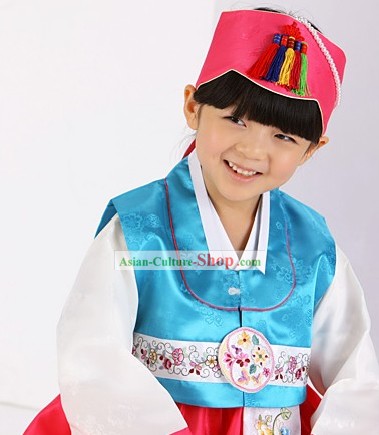Traditional Korean Children Girl Birday Hanbok Clothing