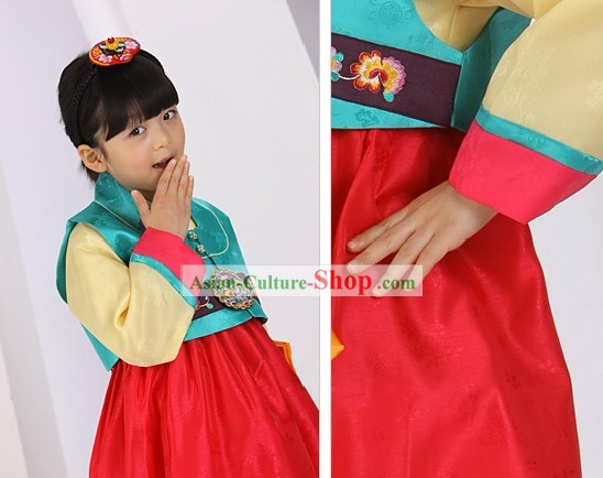 Traditional Korean Kids Birday Hanbok Dress