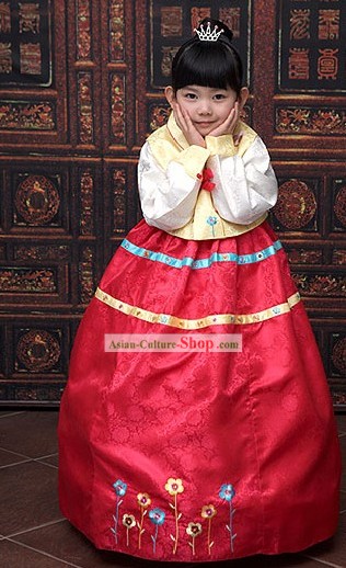 Traditional Korean Children Birthday Hanbok Clothing