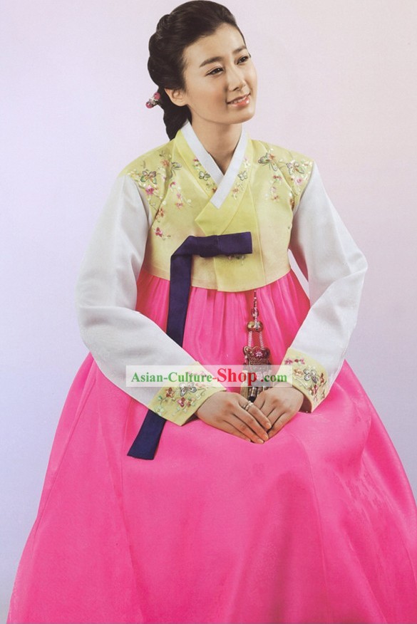 Traditional Korean Women Hanbok Clothing Complete Set