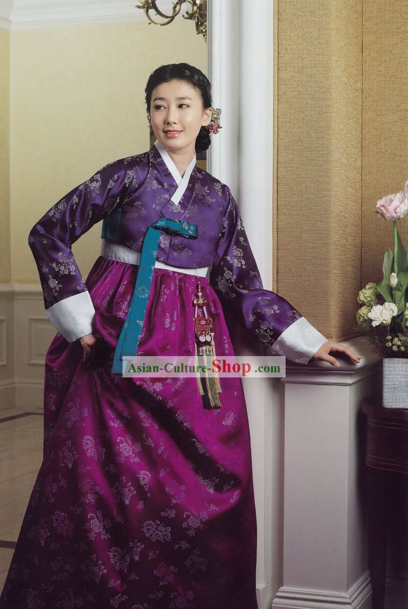 Traditional Korean Women Wedding Mother In Law Hanbok Dress Set