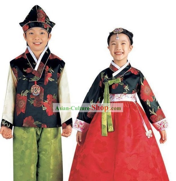 Traditional Korean Costume 2 Sets for Kids