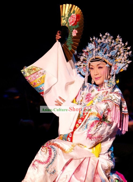 Chinese Opera Stage Performance Empress Costumes and Coronet Set