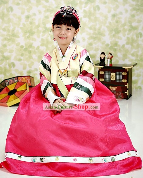 Korean Female Kids Hanbok Costume Complete Set