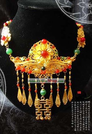 Traditional Chinese Handmade Wedding Happiness Necklace
