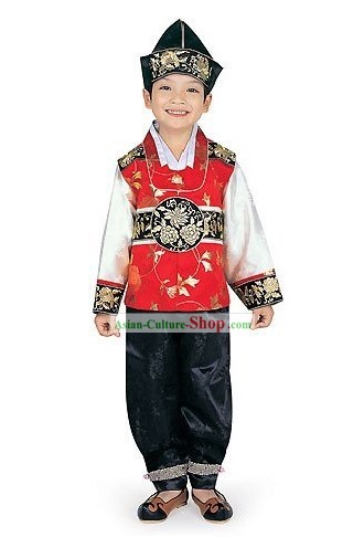 Traditiona Korean Boys Hanbok Clothing Complete Set