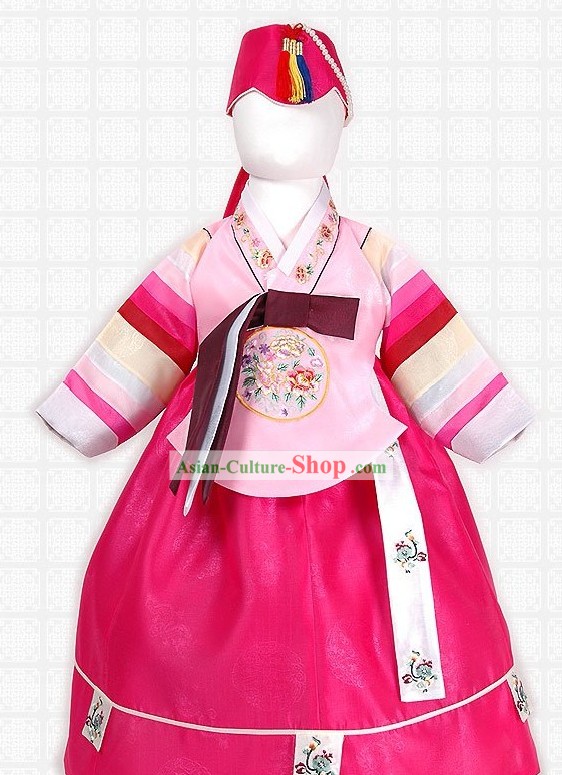 Traditional Korean Female Children Hanbok Clothing