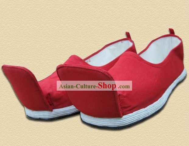 Traditional Chinese Red Shoes for Men