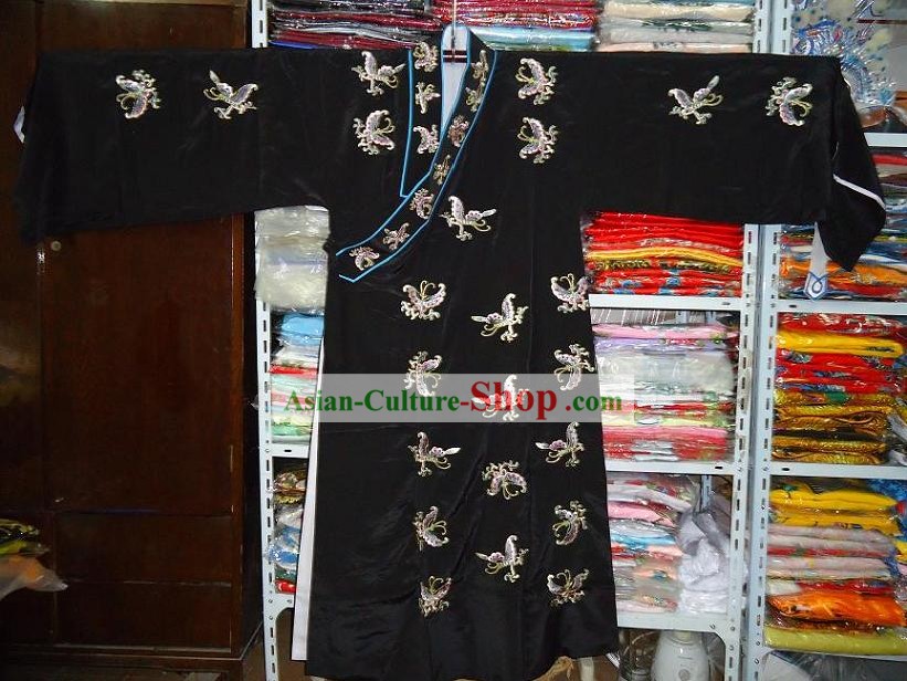 Chinese Beijing Opera Wu Sheng Embroidered Flower Robe for Men