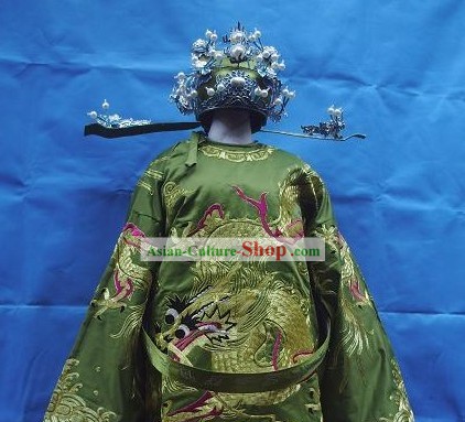 Chinese Opera Prime Minister Costumes and Hat